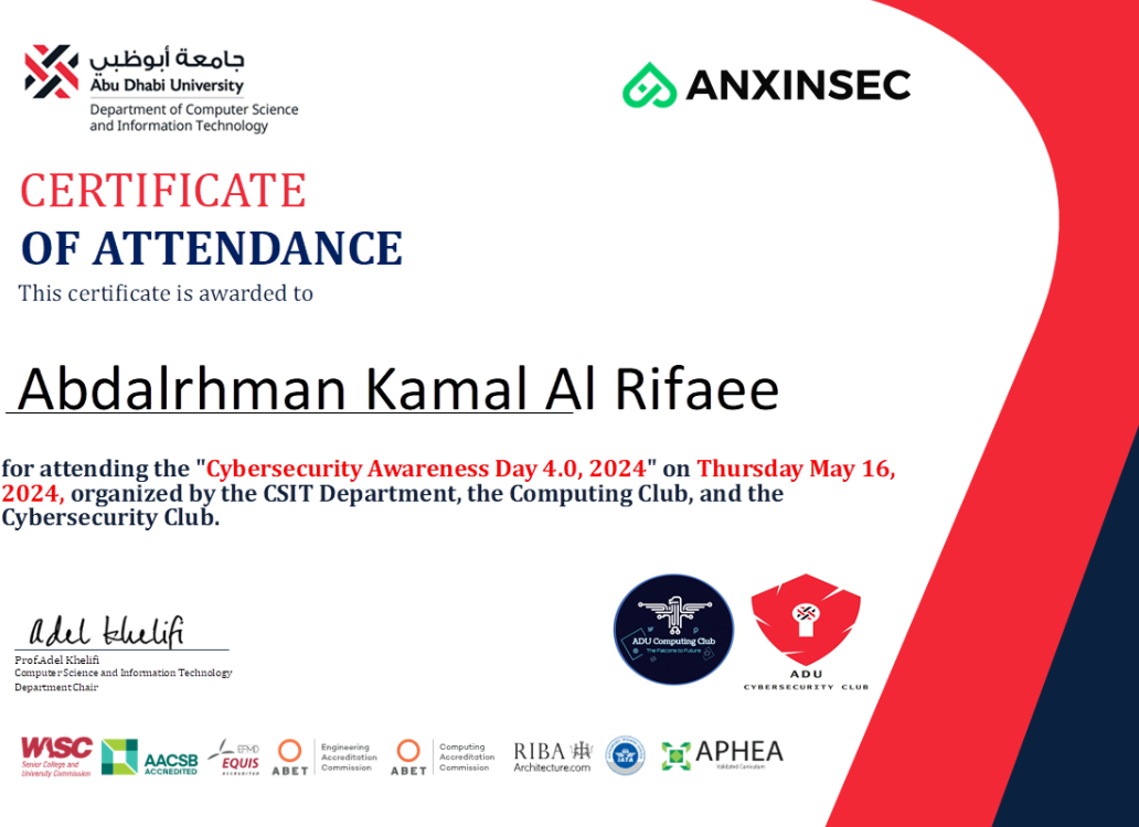 Certificate of Attendance